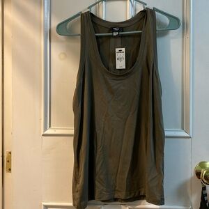 NWT Express olive green sleeveless shirt